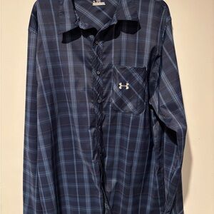 Under Armour Men's Navy Checkered Shirt